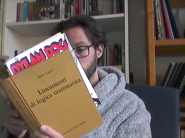 Me studying hard